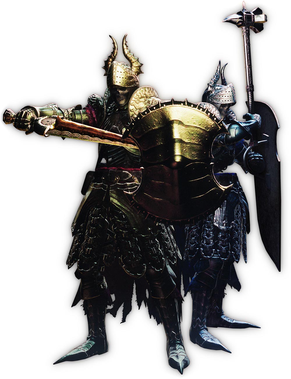 Golden Knight & Silver Knight Art from Dragon's Dogma: Dark Arisen