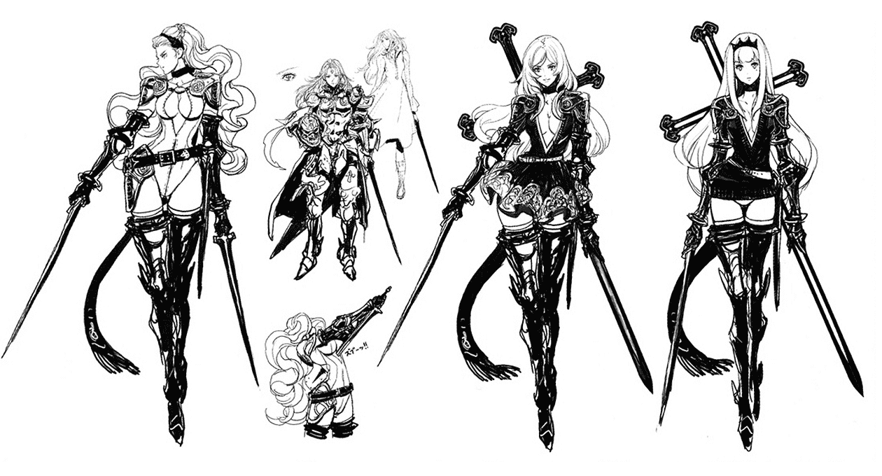 Five Sketches from Drakengard 3