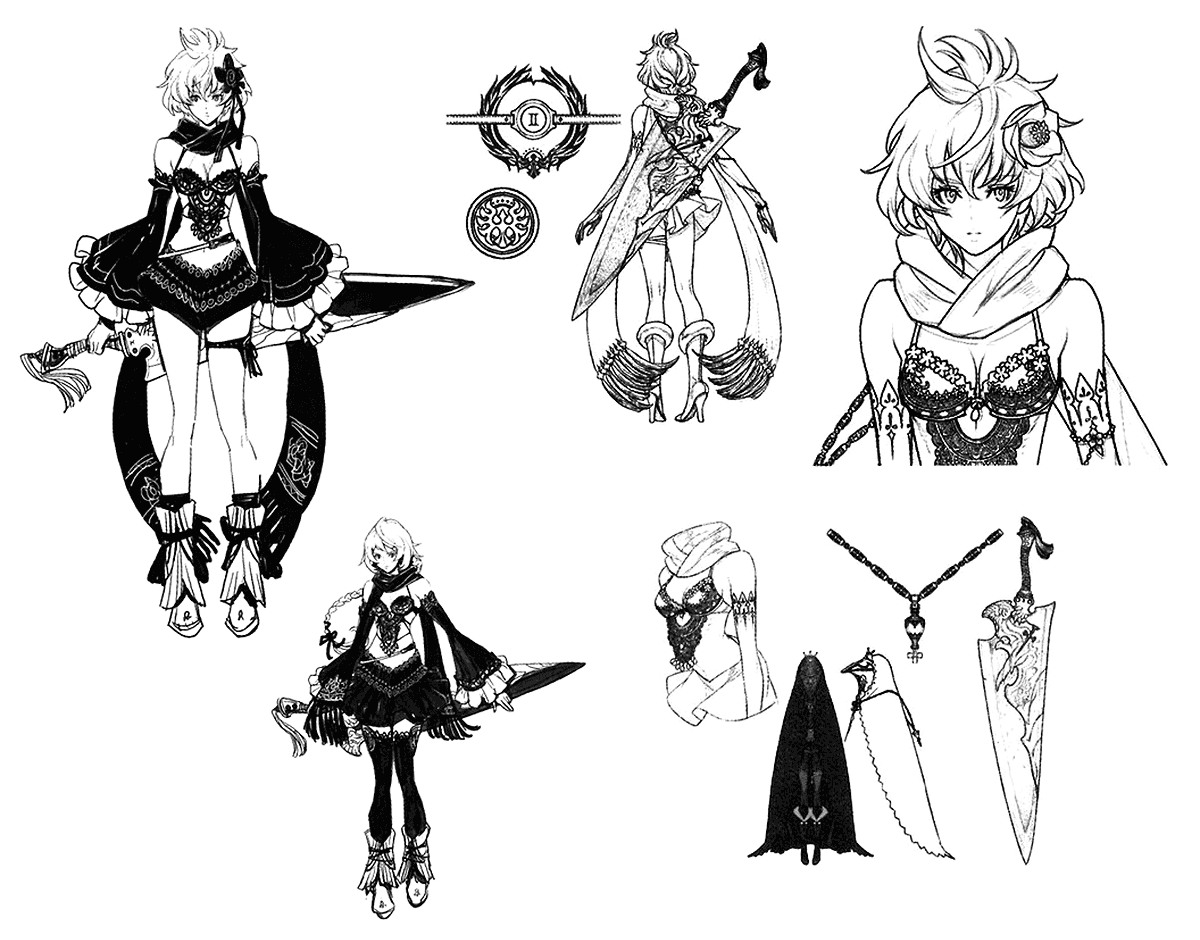 Two Sketches from Drakengard 3