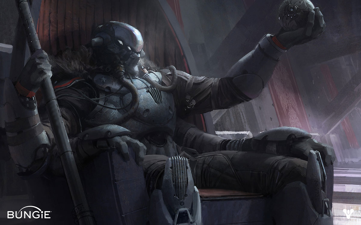 Captain on Throne Art from Destiny