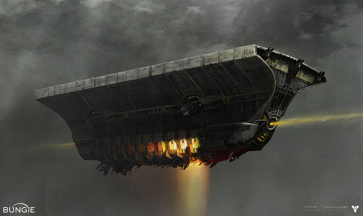 Hive Dropship Art from Destiny