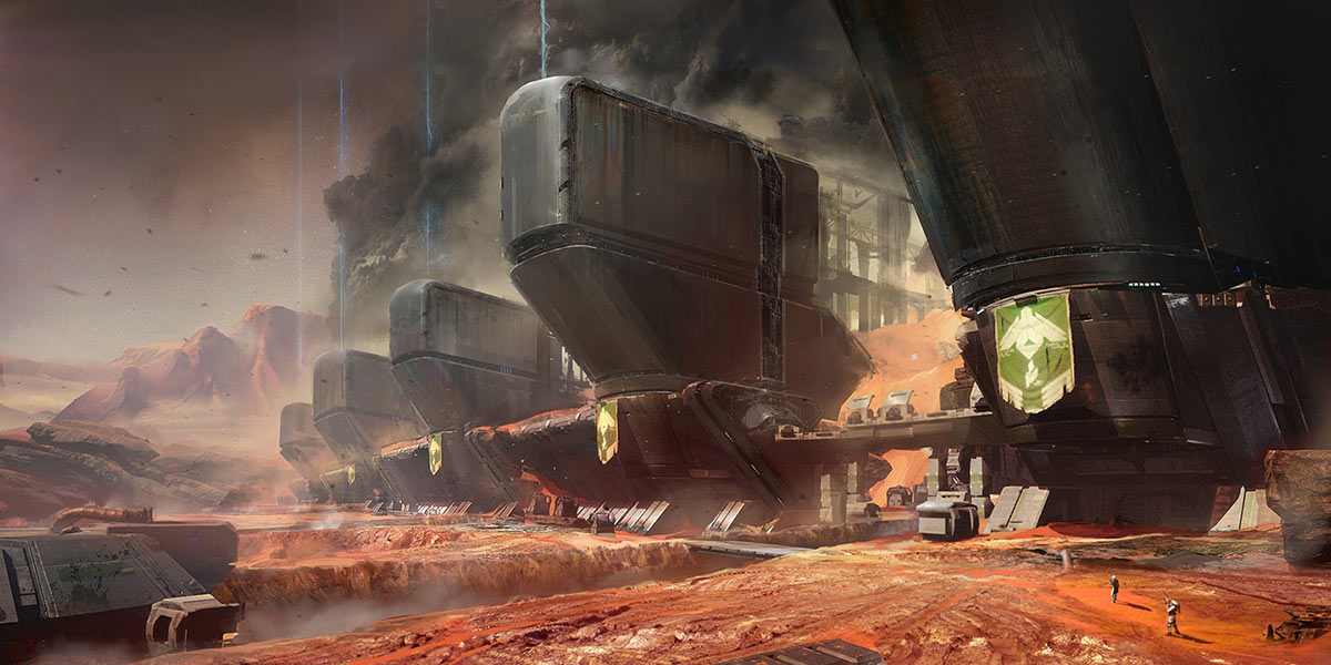 Mars Exclusion Zone Art from Destiny
