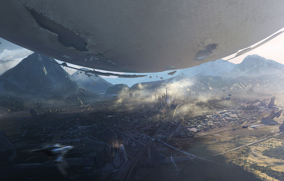 Traveler Over Last City Art from Destiny