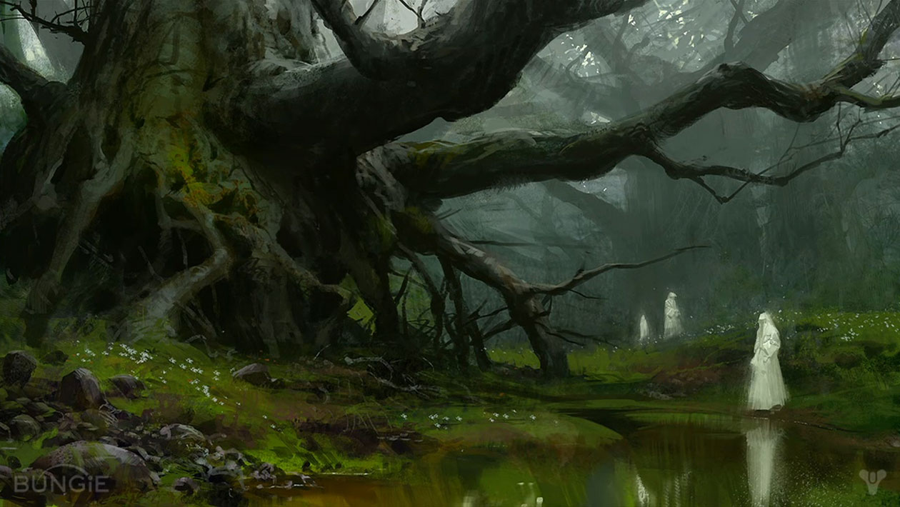 Giant Tree Concept Art from Destiny
