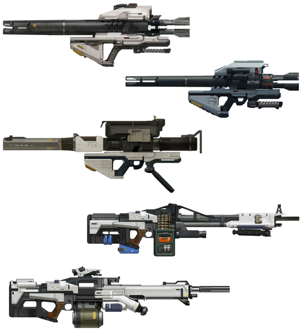 Weapon Designs Art from Destiny