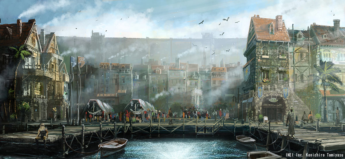 Adoulin Port Art from Final Fantasy XI: Seekers of Adoulin