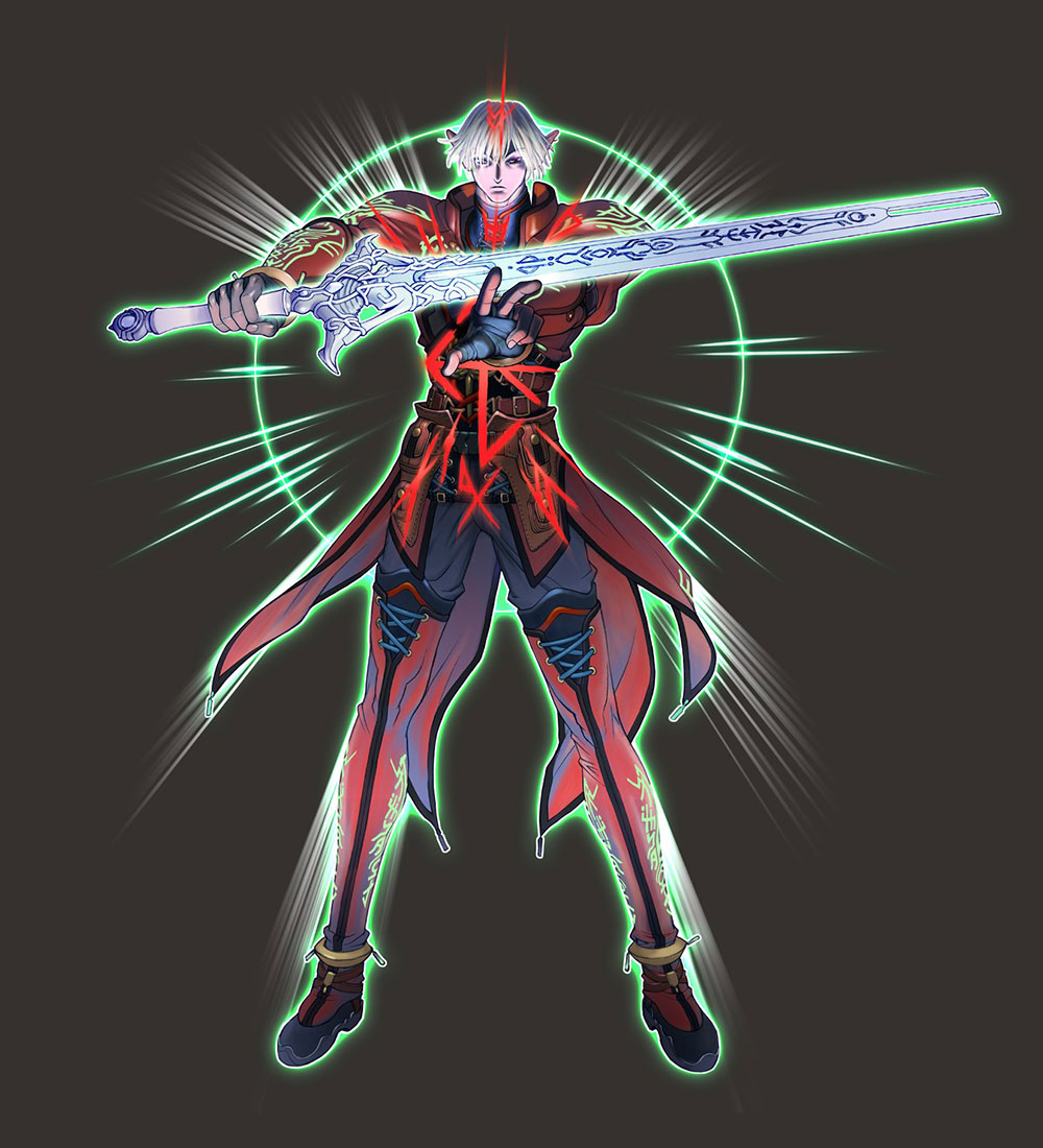 Rune Fencer Elvaan Male Art from Final Fantasy XI: Seekers of Adoulin