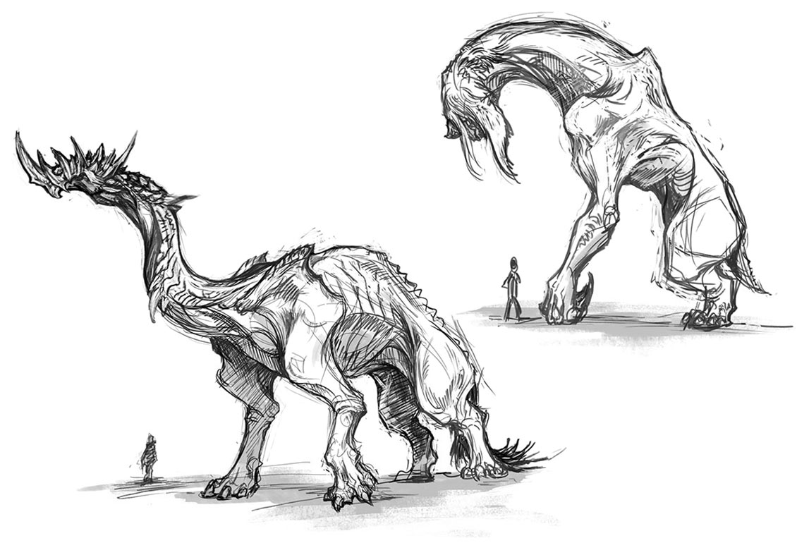Catoblepas Sketch from Final Fantasy XV