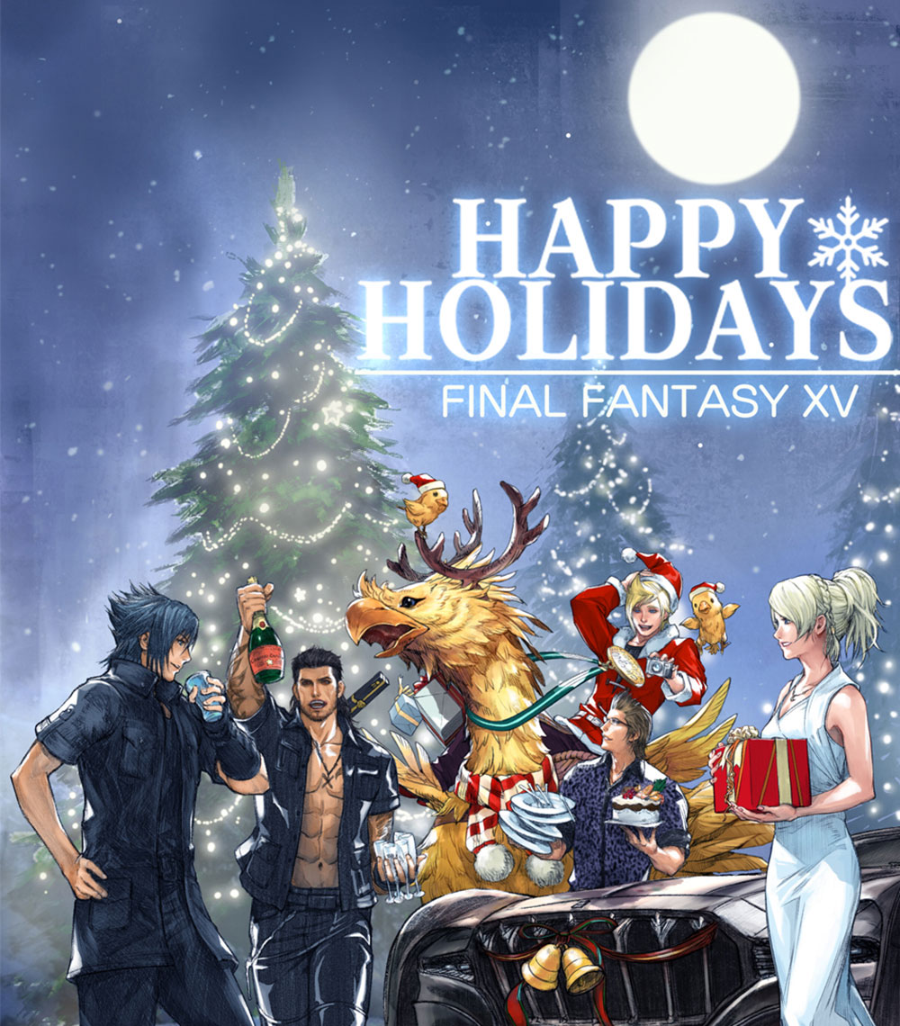 Happy Holidays Art from Final Fantasy XV