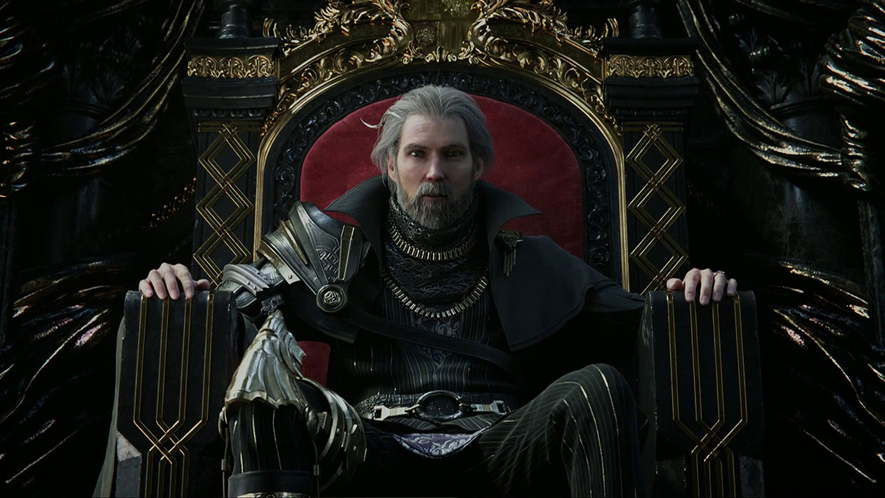 King Regis on Throne Art from Final Fantasy XV