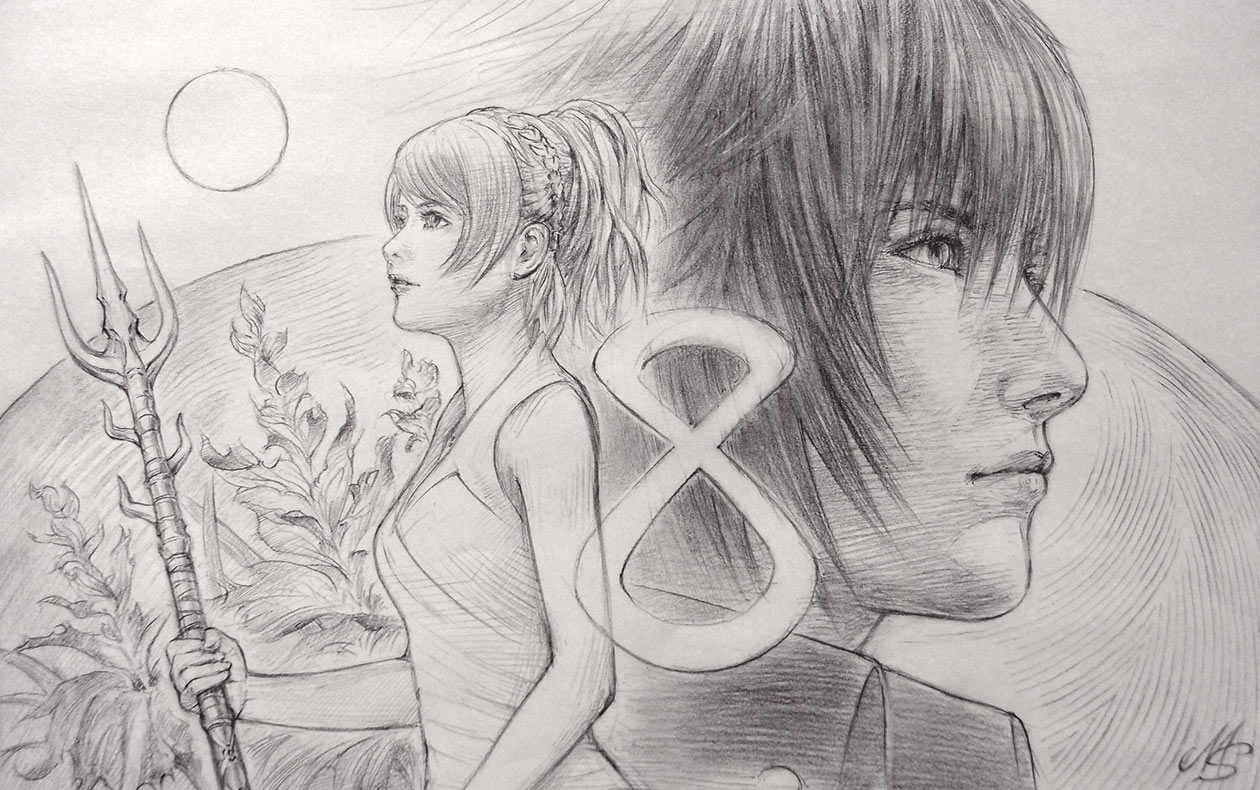 Lunafreya & Noctis Art from Final Fantasy XV