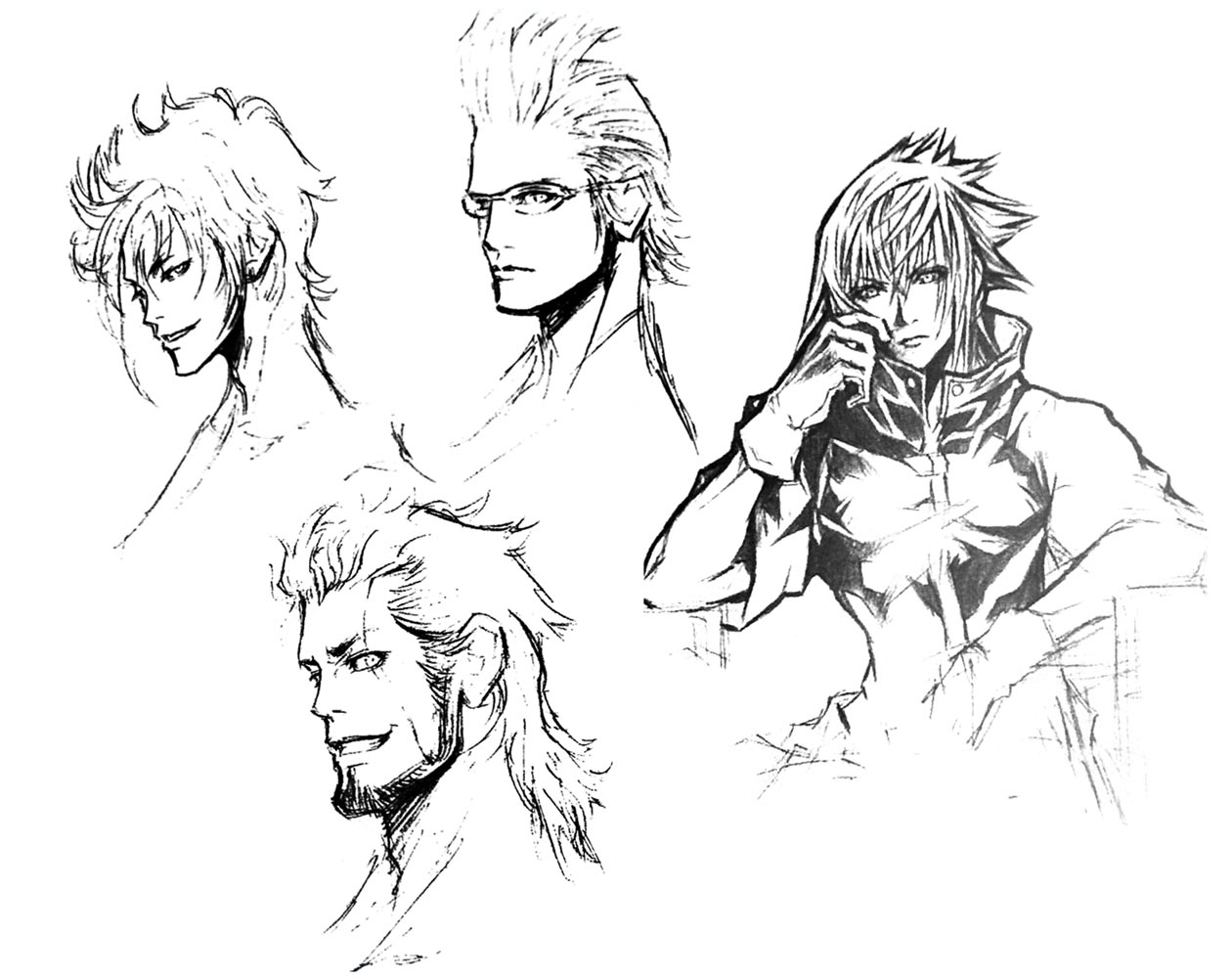 Noct & Comrades Sketch from Final Fantasy XV