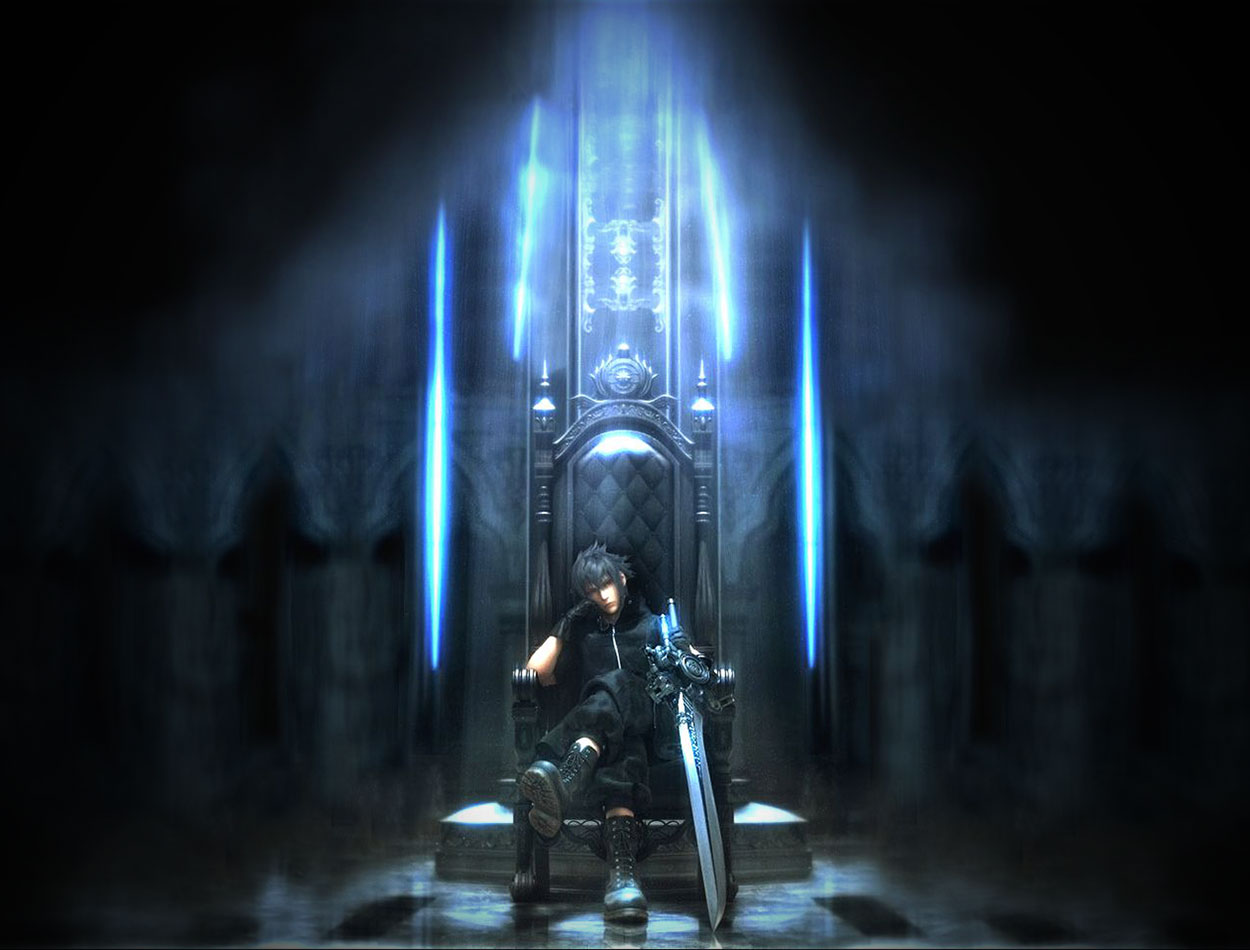 Noctis on Throne Art from Final Fantasy XV