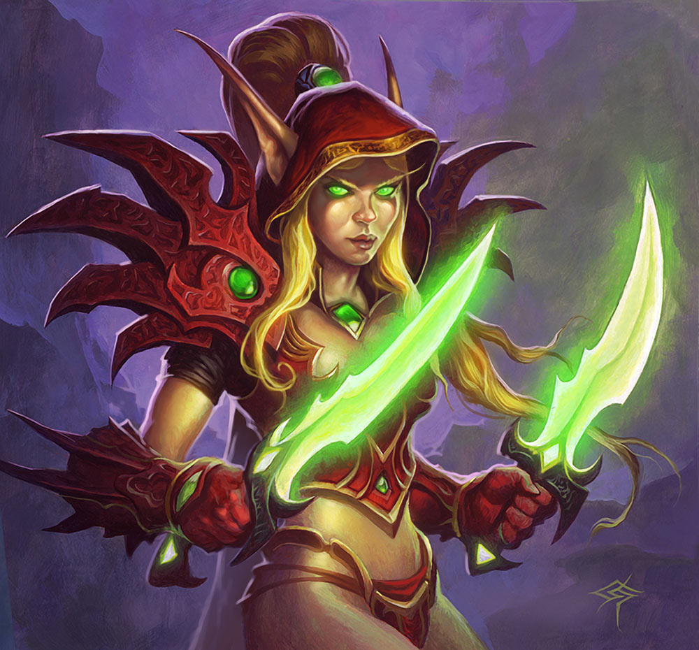 Valeera Sanguinar Art from Hearthstone: Heroes of Warcraft