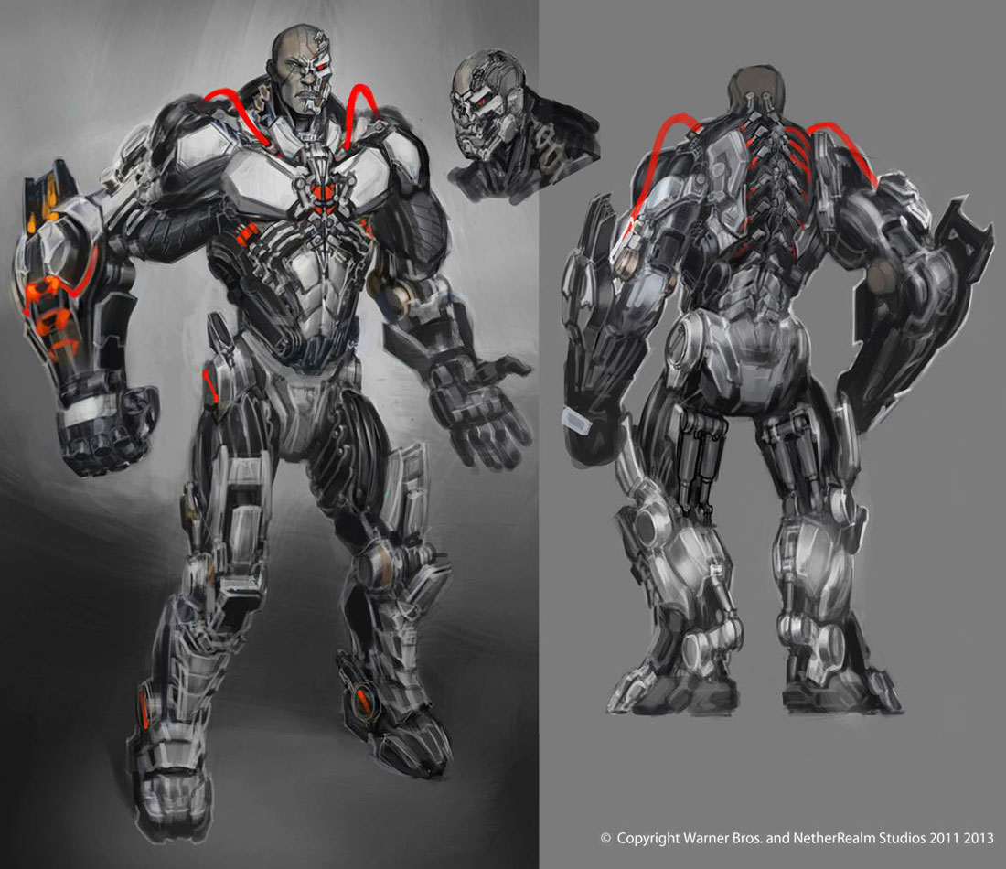 Cyborg Concept Art from Injustice: Gods Among Us