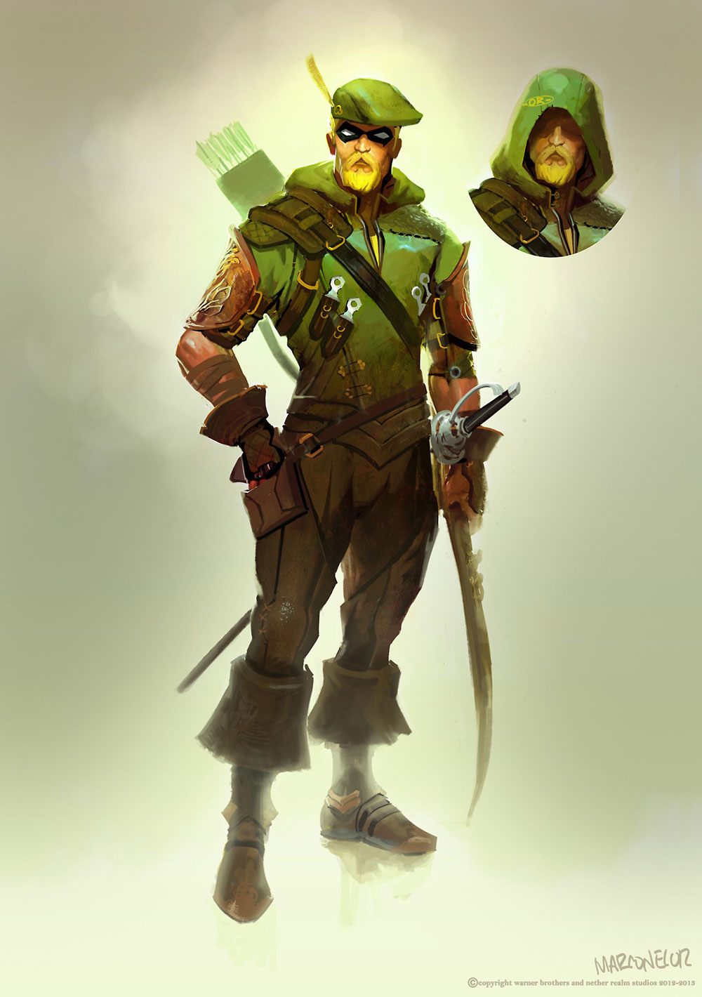 Green Arrow Concept Art from Injustice: Gods Among Us