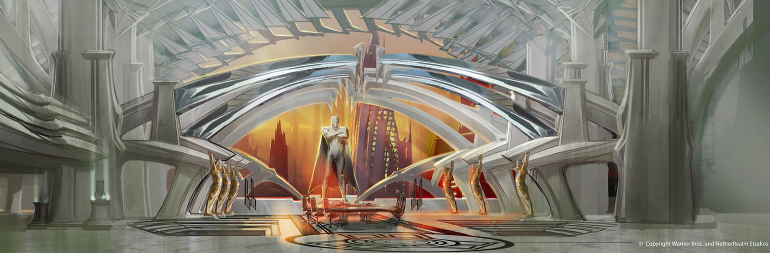 Hall of Justice Art from Injustice: Gods Among Us