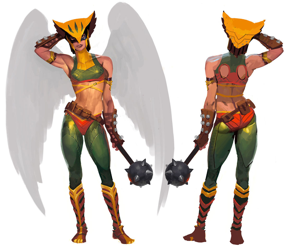 Hawkgirl Concept Art from Injustice: Gods Among Us