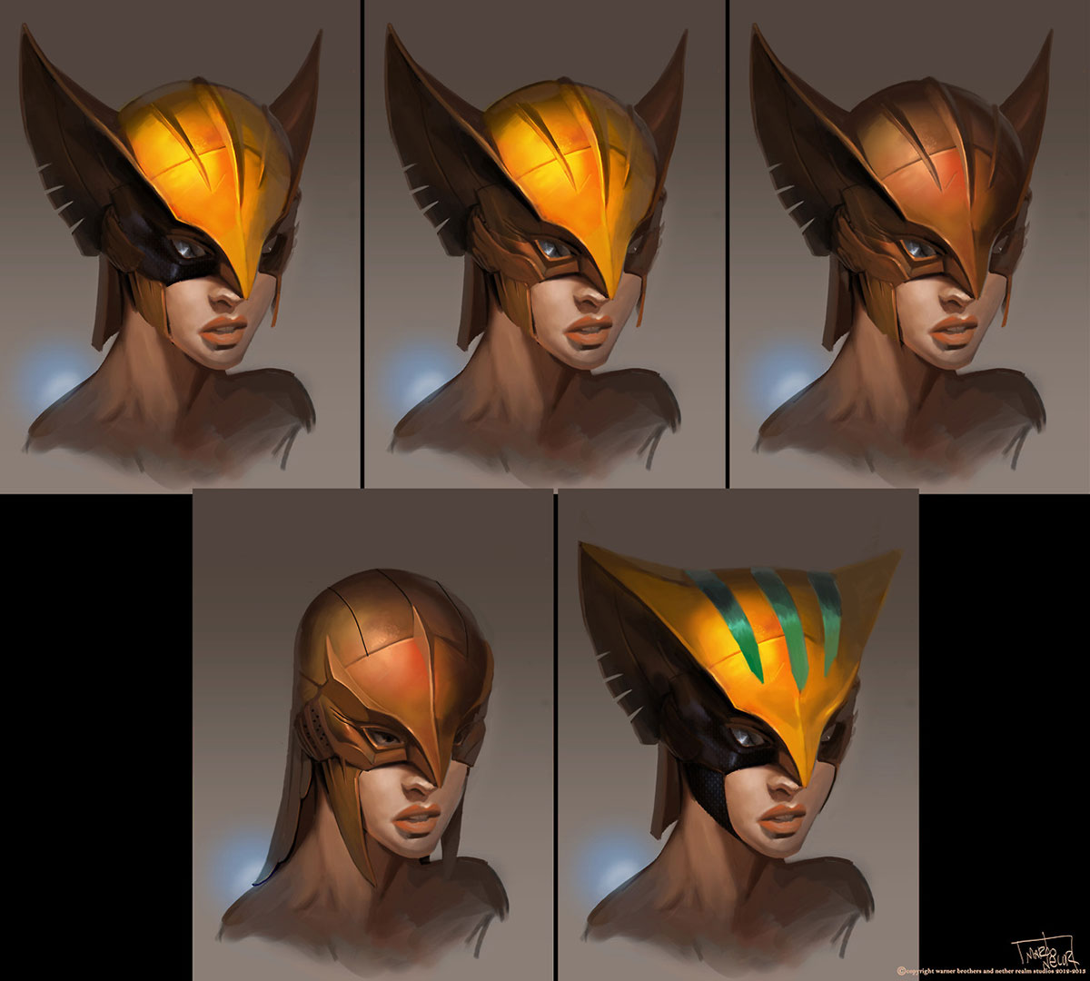 Hawkgirl Face Concept Art from Injustice: Gods Among Us