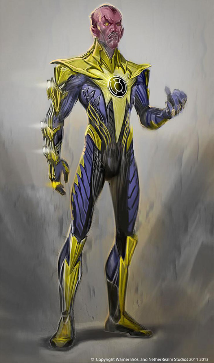 Sinestro Design Art from Injustice: Gods Among Us