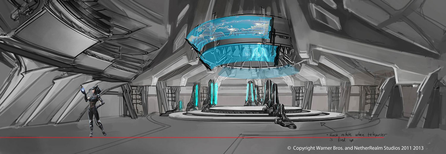 Teleporter Room Art - Injustice: Gods Among Us Art Gallery