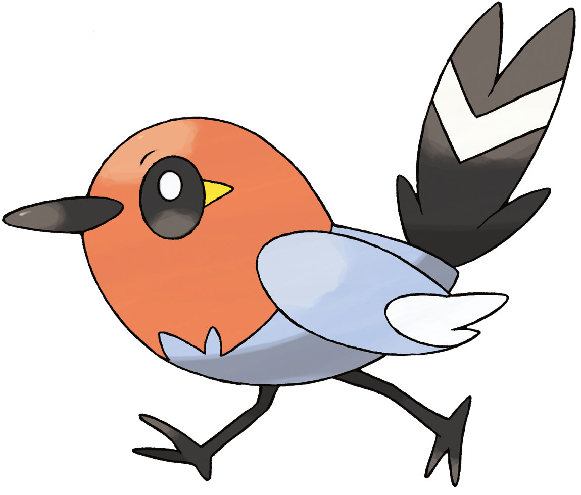 Fletchling Art from Pokémon X and Y