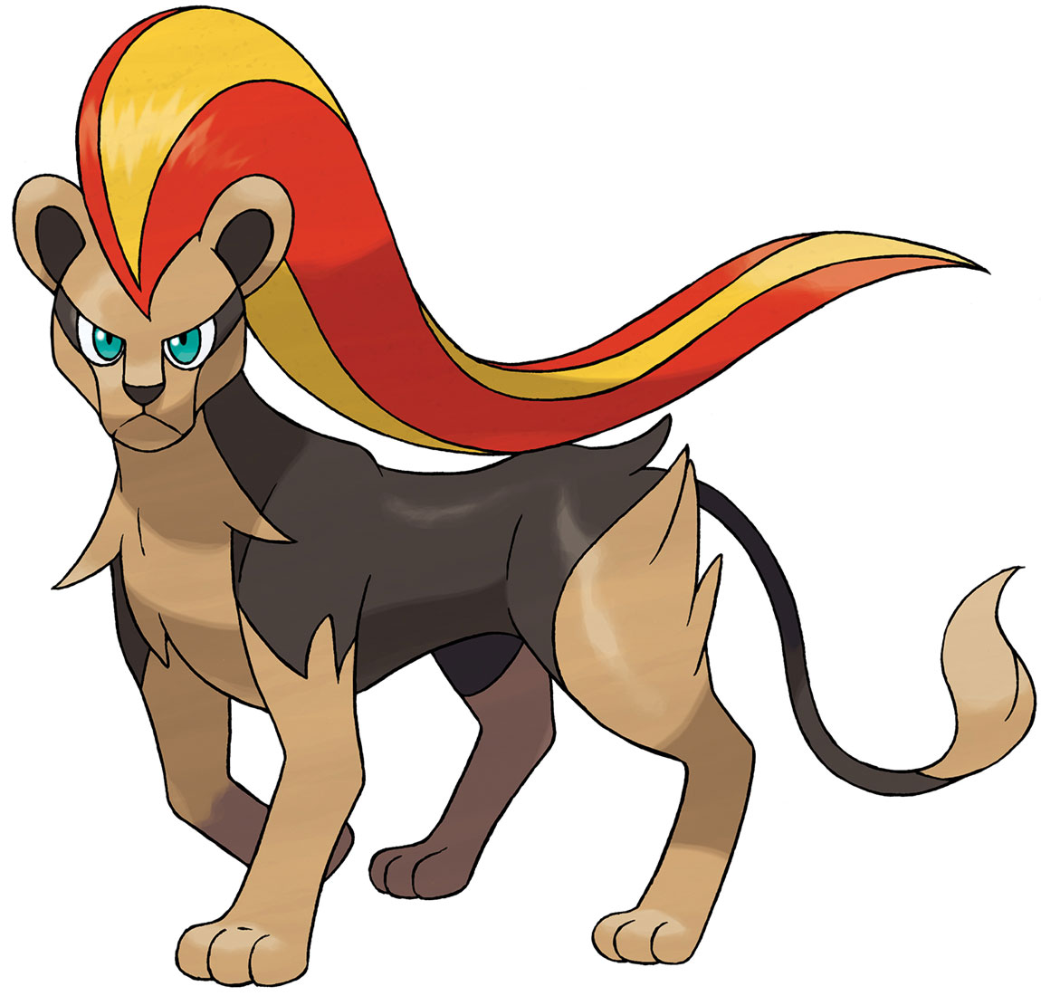 Female Pyroar Art from Pokémon X and Y