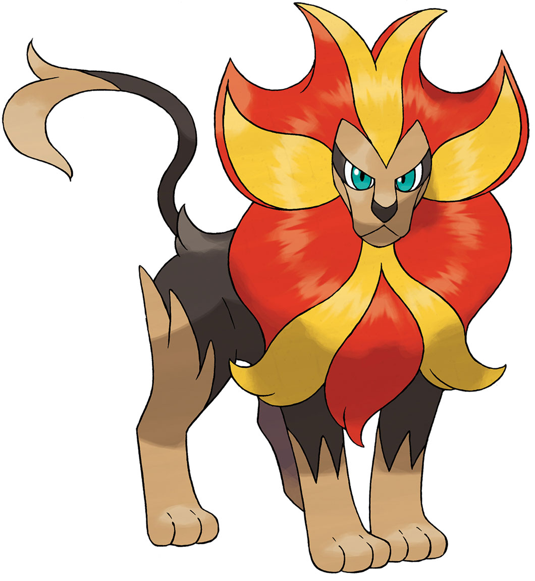 Male Pyroar Art from Pokémon X and Y