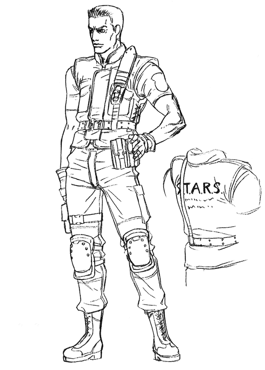 Chris Redfield Sketch from Resident Evil (2002)