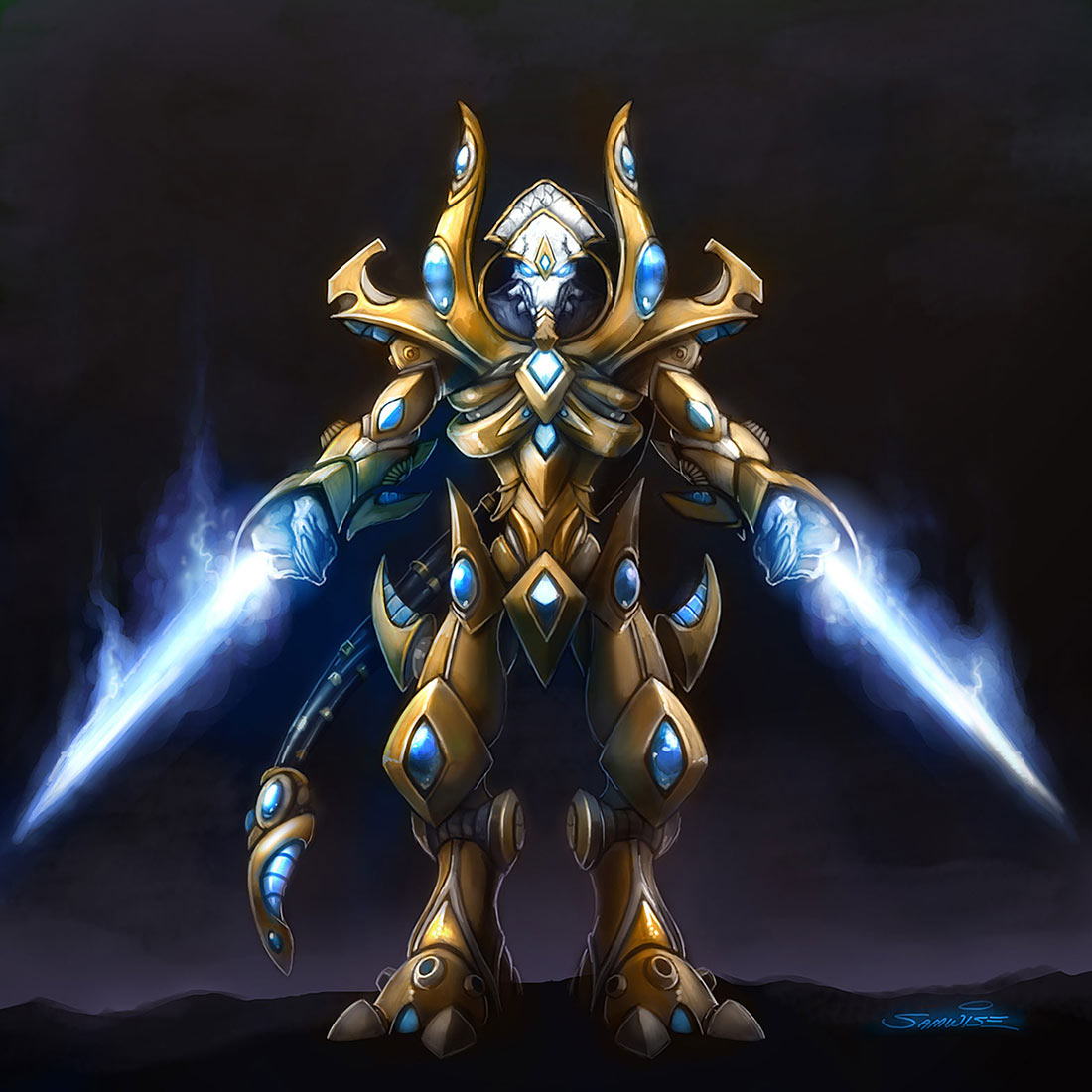 Protoss Zealot Art from StarCraft II: Wings of Liberty