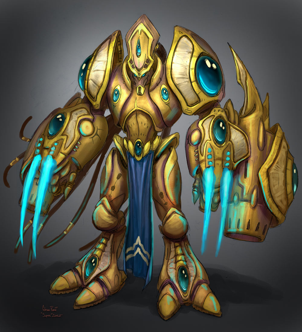 Protoss Zealot Art from StarCraft II: Wings of Liberty