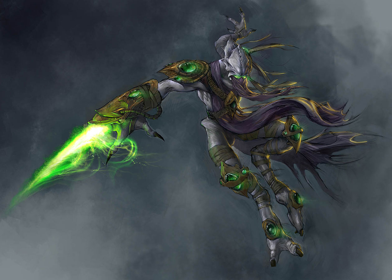 Zeratul Concept Art from StarCraft II: Wings of Liberty