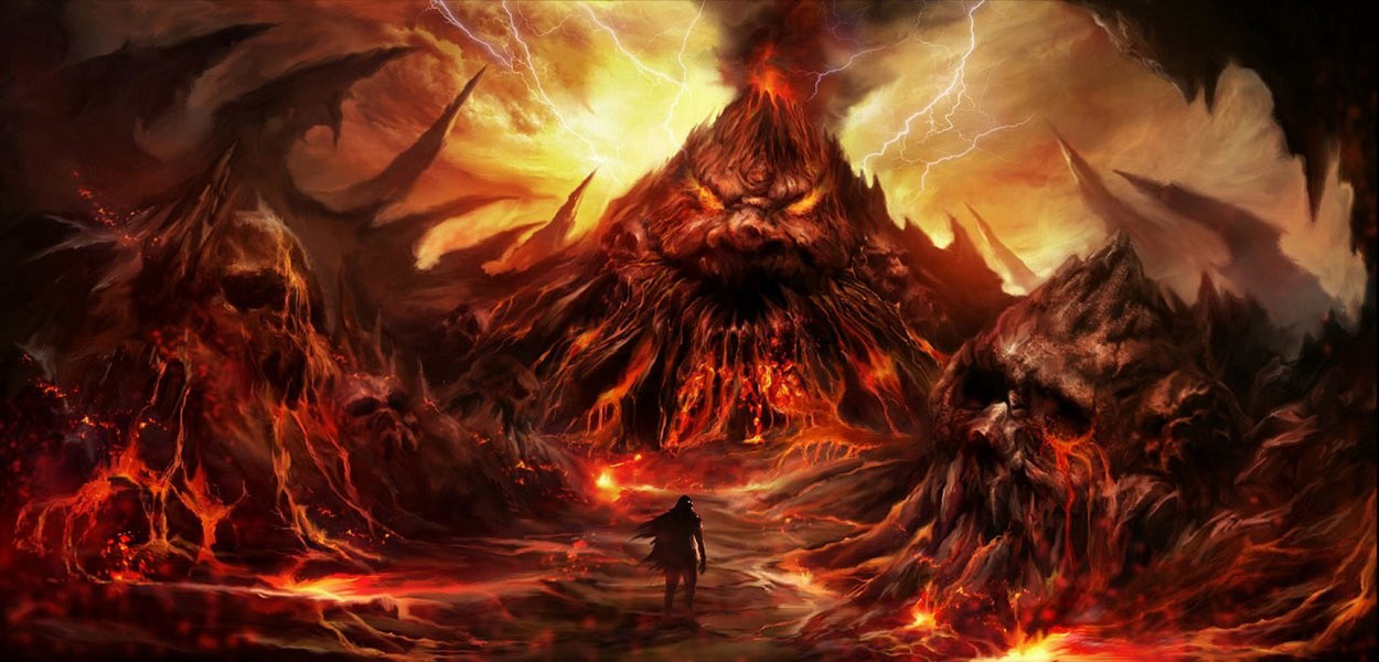 Lava Eruptions Art from Soul Sacrifice