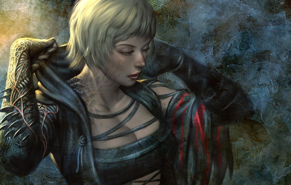 Sorceress Art from Soul Sacrifice