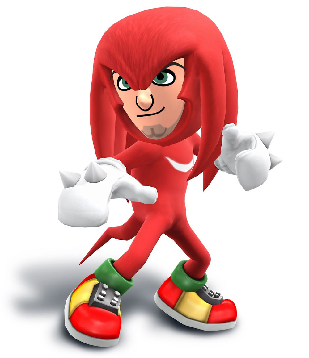 Mii Fighter Knuckles Art from Super Smash Bros. for 3DS and Wii U