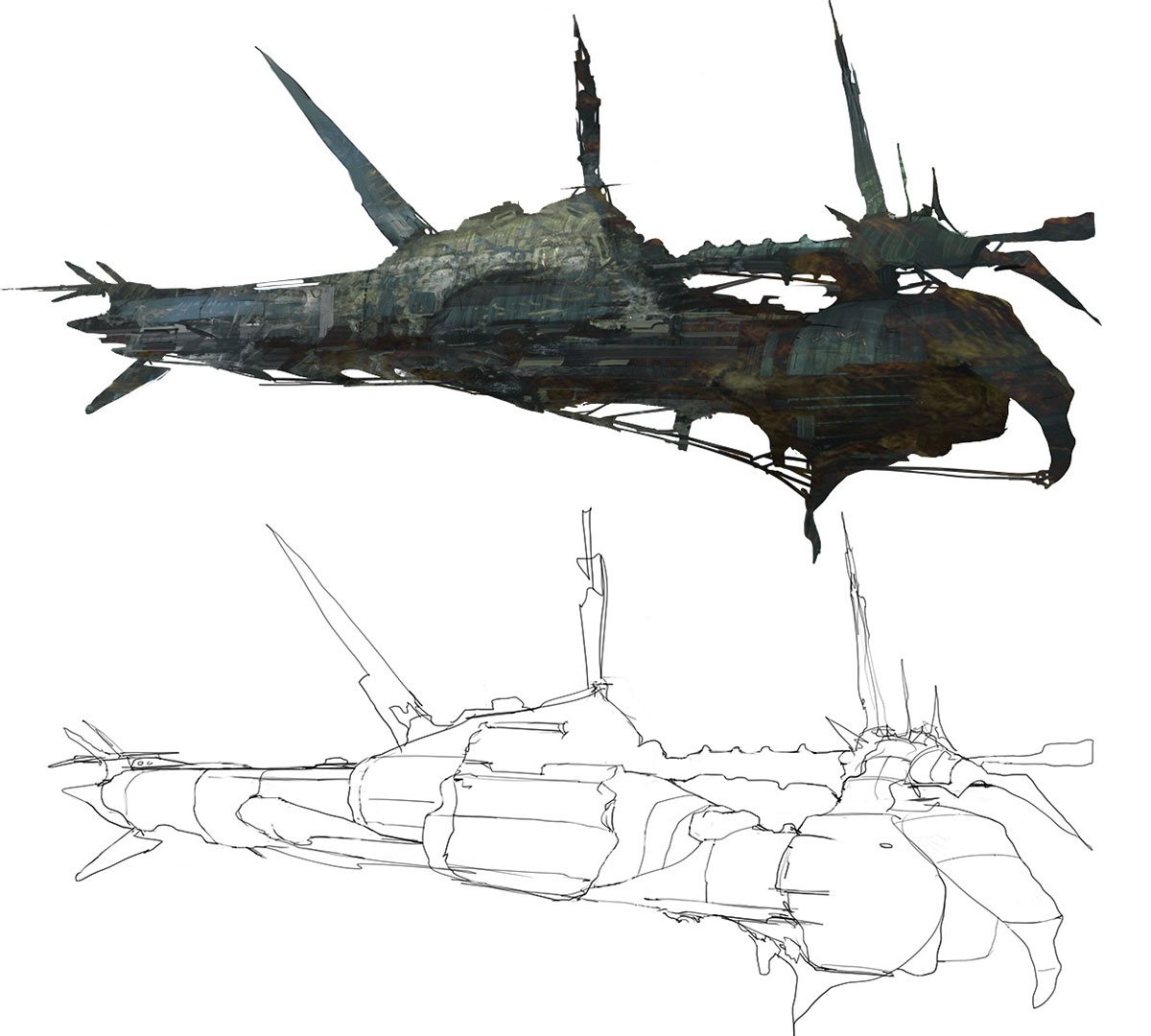 Arica Spaceship Art from Star Trek