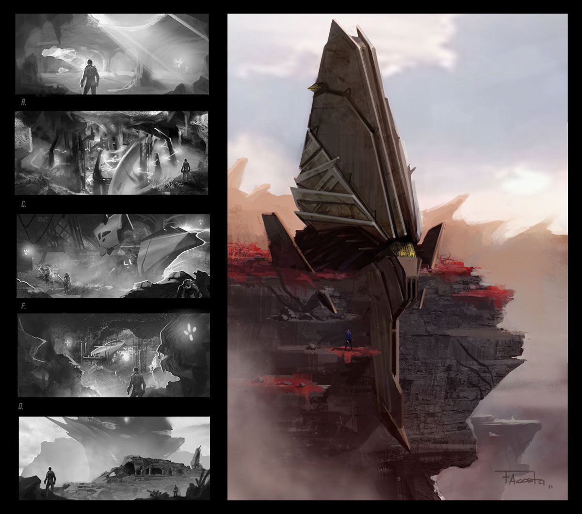 Gorn Caves Art from Star Trek