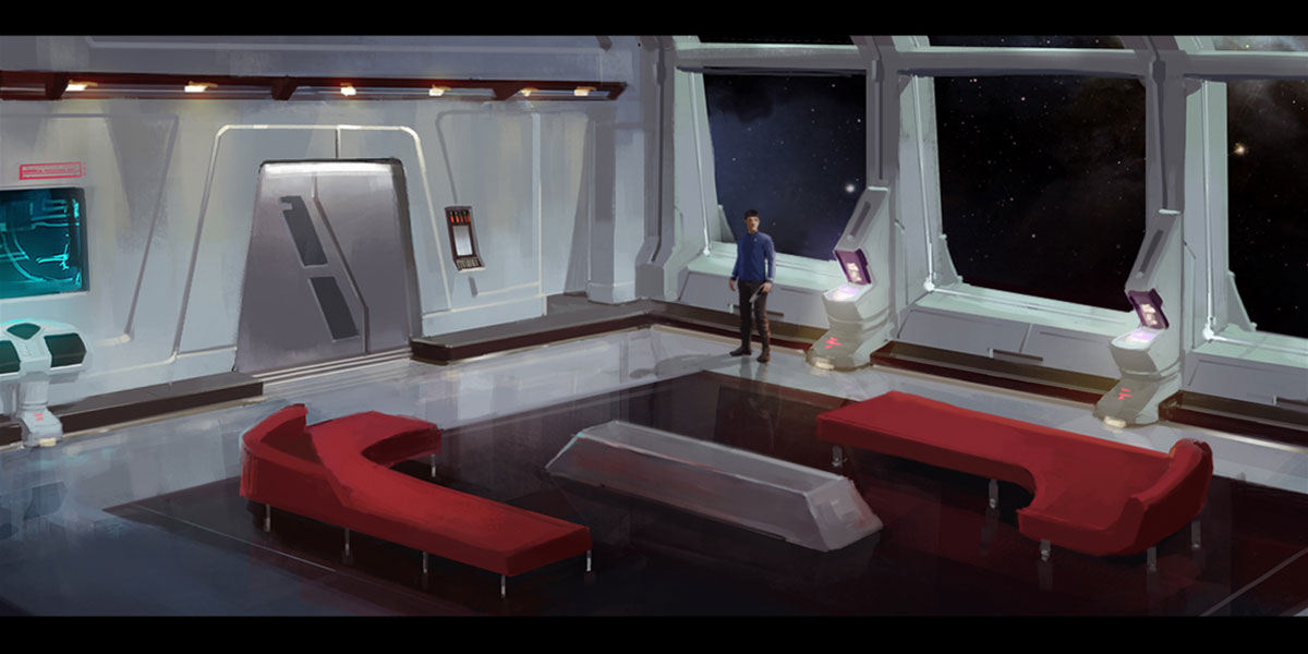 Starbase Living Quarters Lounge Art from Star Trek