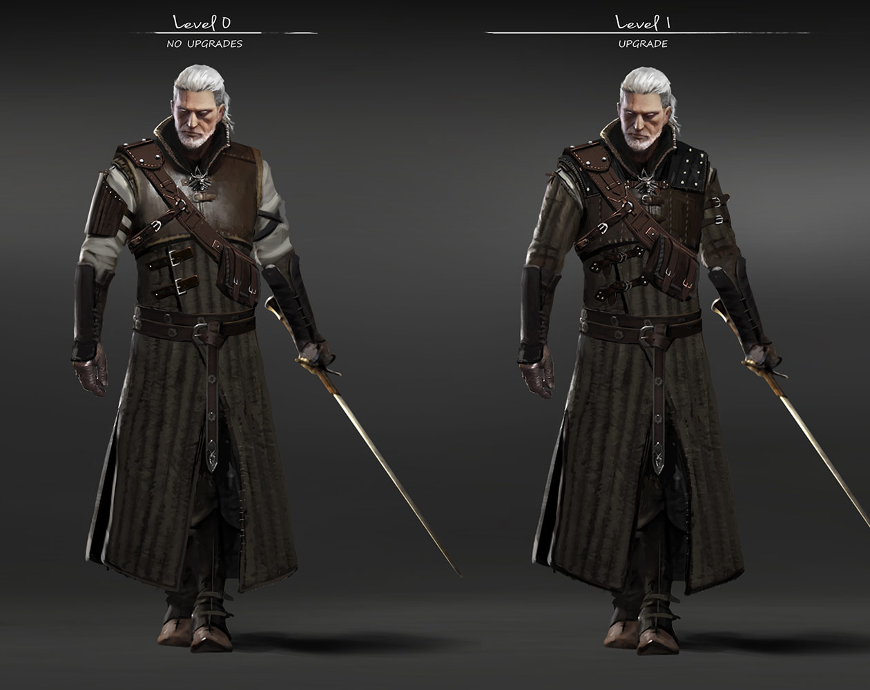 Normal & Upgraded Bear Armor Art from The Witcher 3: Wild Hunt
