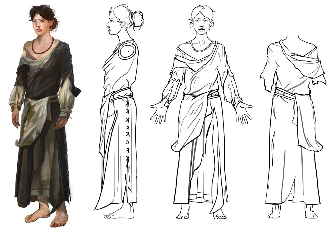 Beaten Woman Art from The Witcher 3: Wild Hunt