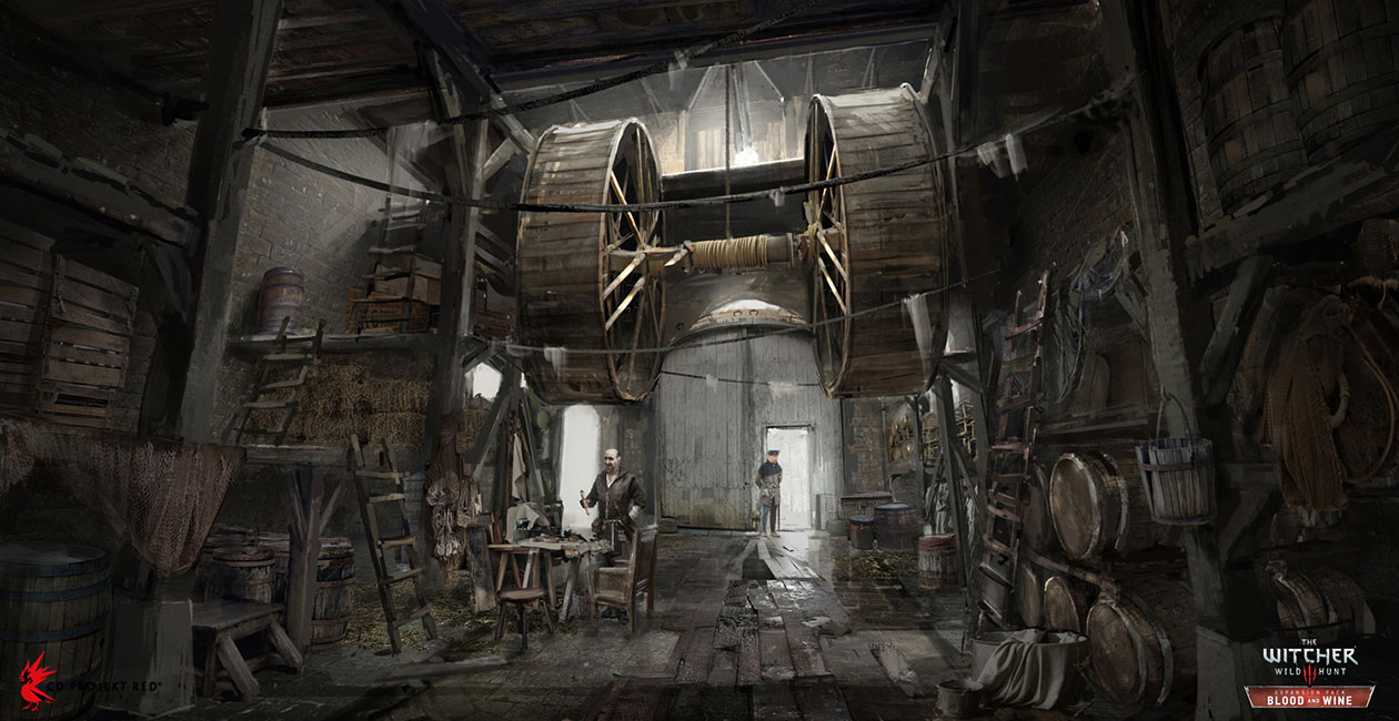 Building Interior Art from The Witcher 3: Wild Hunt
