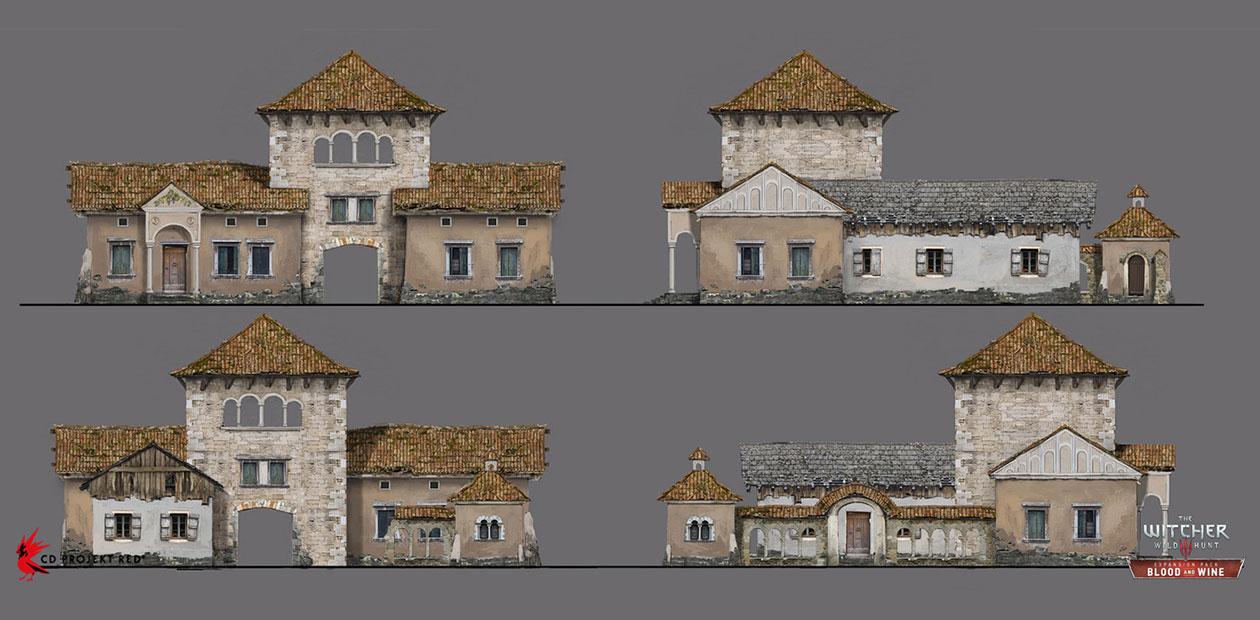 Buildings Concept Art from The Witcher 3: Wild Hunt