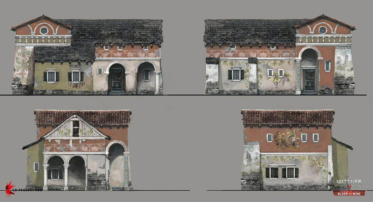 Buildings Concept Art from The Witcher 3: Wild Hunt
