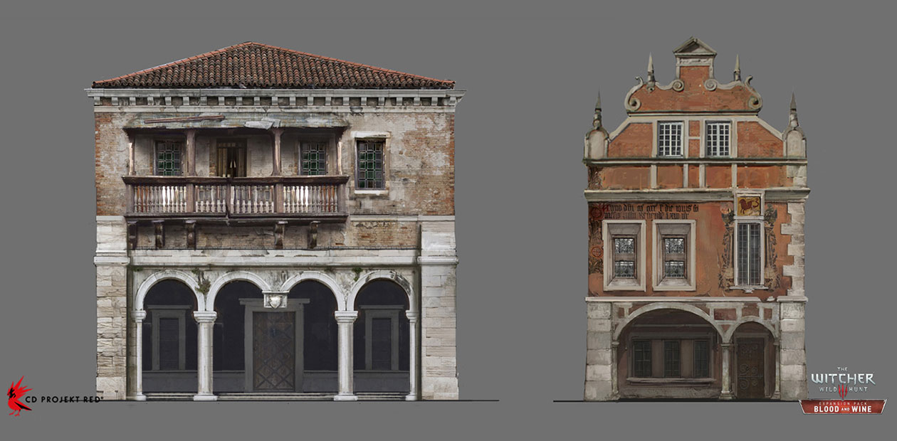 Buildings Concept Art from The Witcher 3: Wild Hunt