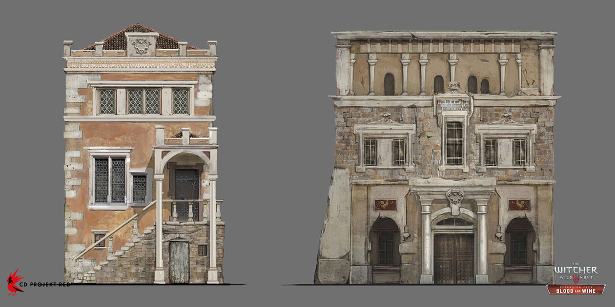 Buildings Concept Art from The Witcher 3: Wild Hunt
