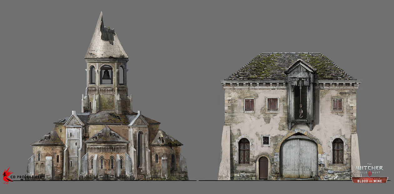 Buildings Concept Art from The Witcher 3: Wild Hunt