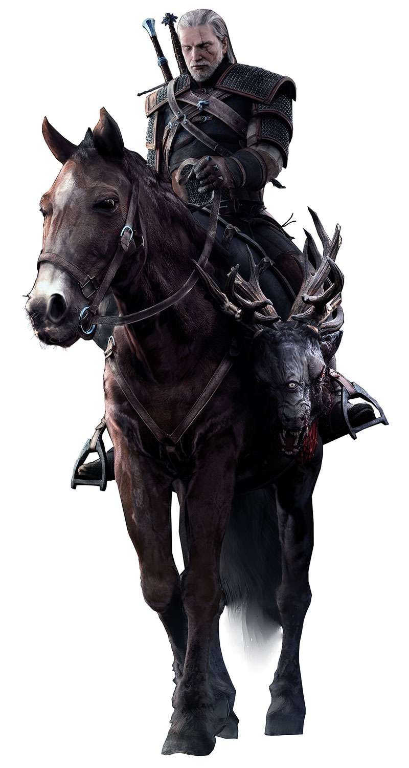 Geralt & Horse Art from The Witcher 3: Wild Hunt