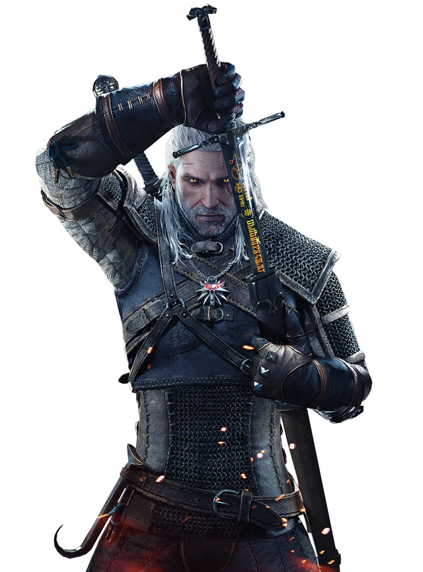 Geralt Drawing Sword Art from The Witcher 3: Wild Hunt