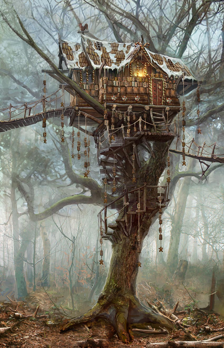 Gingerbread House Art from The Witcher 3: Wild Hunt