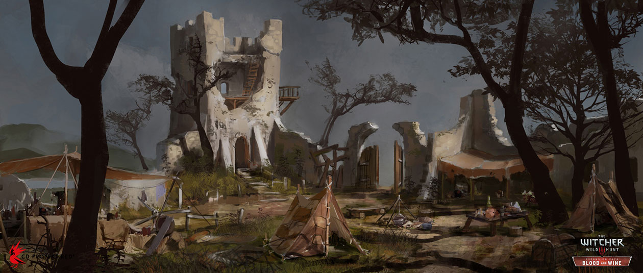 Ruins Camp Art from The Witcher 3: Wild Hunt